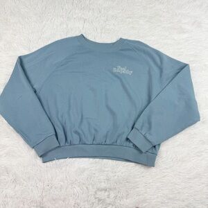 H&M Divided long sleeve crew neck pullover sweatshirt in blue